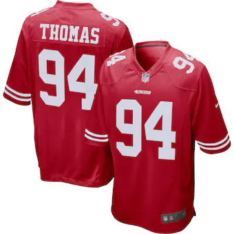 mens nike solomon thomas scarlet san francisco 49ers player